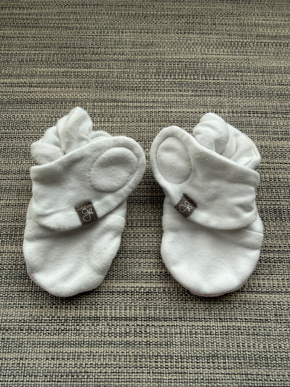 White baby stay on baby boots with Fold-Over Cuffs - Kids Accessories